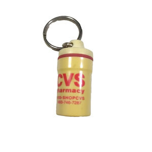Vintage CVS Pharmacy Medicine Pill Bottle Plastic Keychain